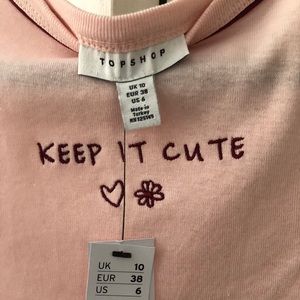 Top shop keep it cute crop top